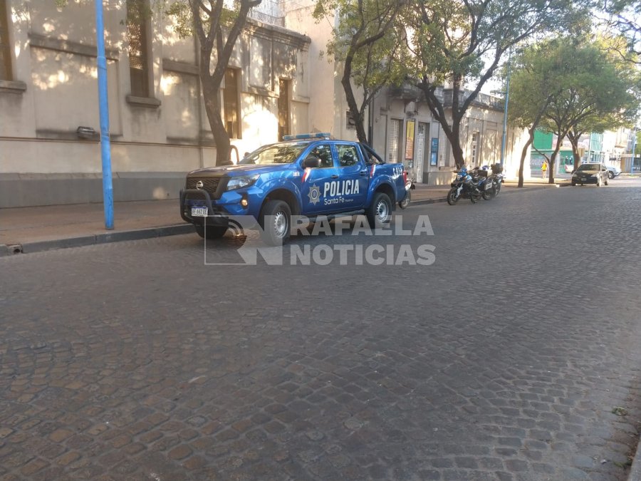 Operativo en el lugar del robo.