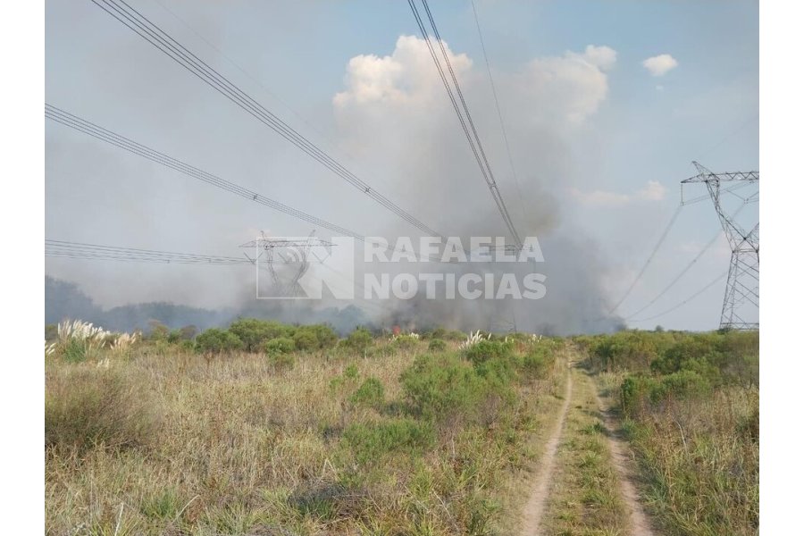 Un incendio afect&oacute; redes de alta tensi&oacute;n.