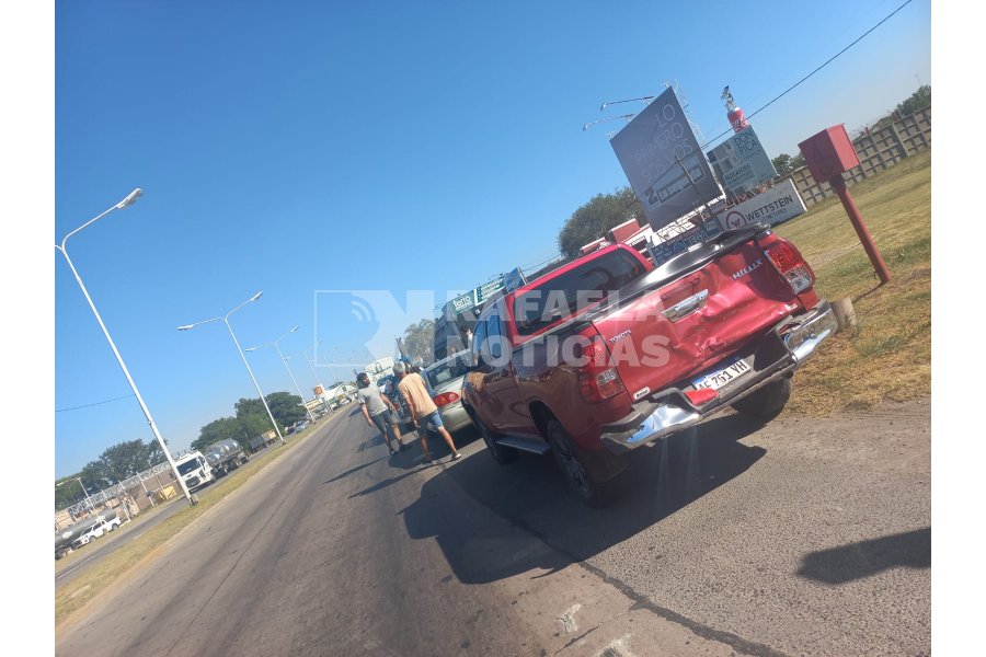 Imagen parcial de los veh&iacute;culos involucrados.