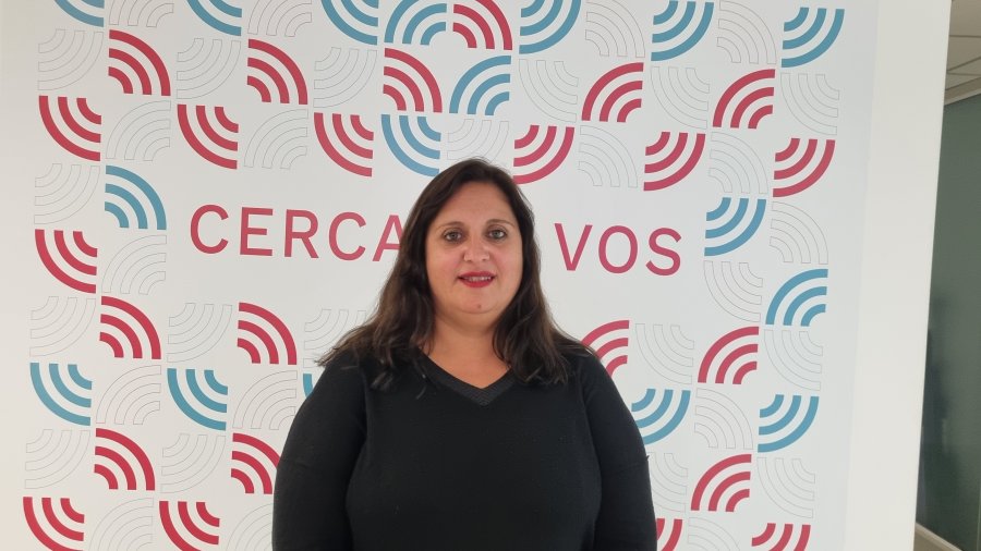 Myriam Villafa&ntilde;e - Secretaria de Desarrollo Humano en una visita a los estudios de Rafaela Noticias.