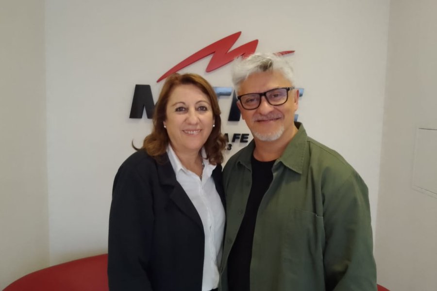 Los precandidatos M&oacute;nica Fein y Eugenio Fern&aacute;ndez