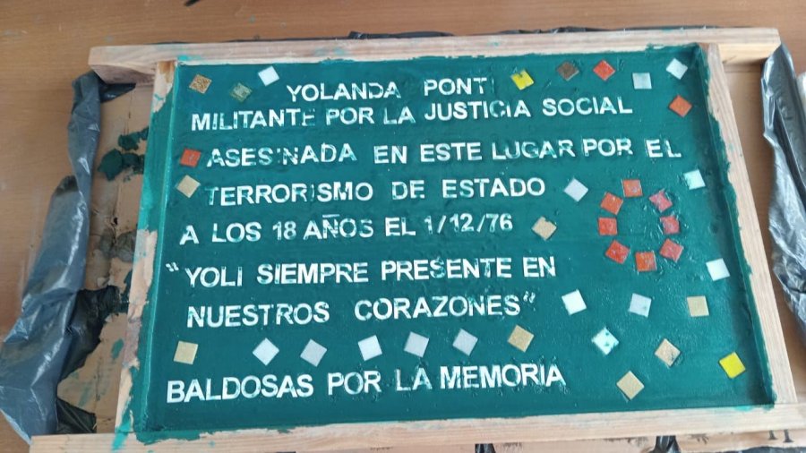 El pr&oacute;ximo 3 de agosto, cuando comience el juicio contra el represor, colocar&aacute;n una placa conmemorativa en el lugar donde Ponti fue asesinanda. Foto: Espacio de la Memoria Rafaela.