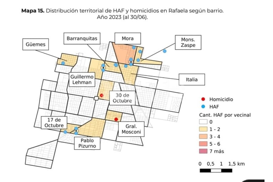 Los barrios del noreste presentan mayor cantidad de heridos.