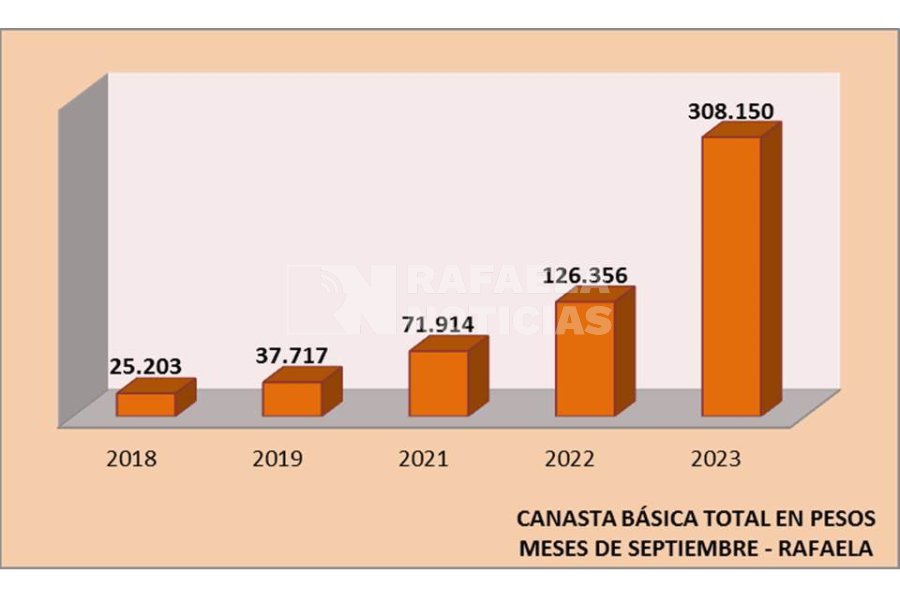 Desde el 2018 la Canasta B&aacute;sica aument&oacute; un 1.120 por ciento en la ciudad.