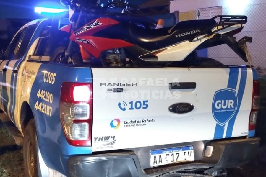 La moto que usaban los robacables.