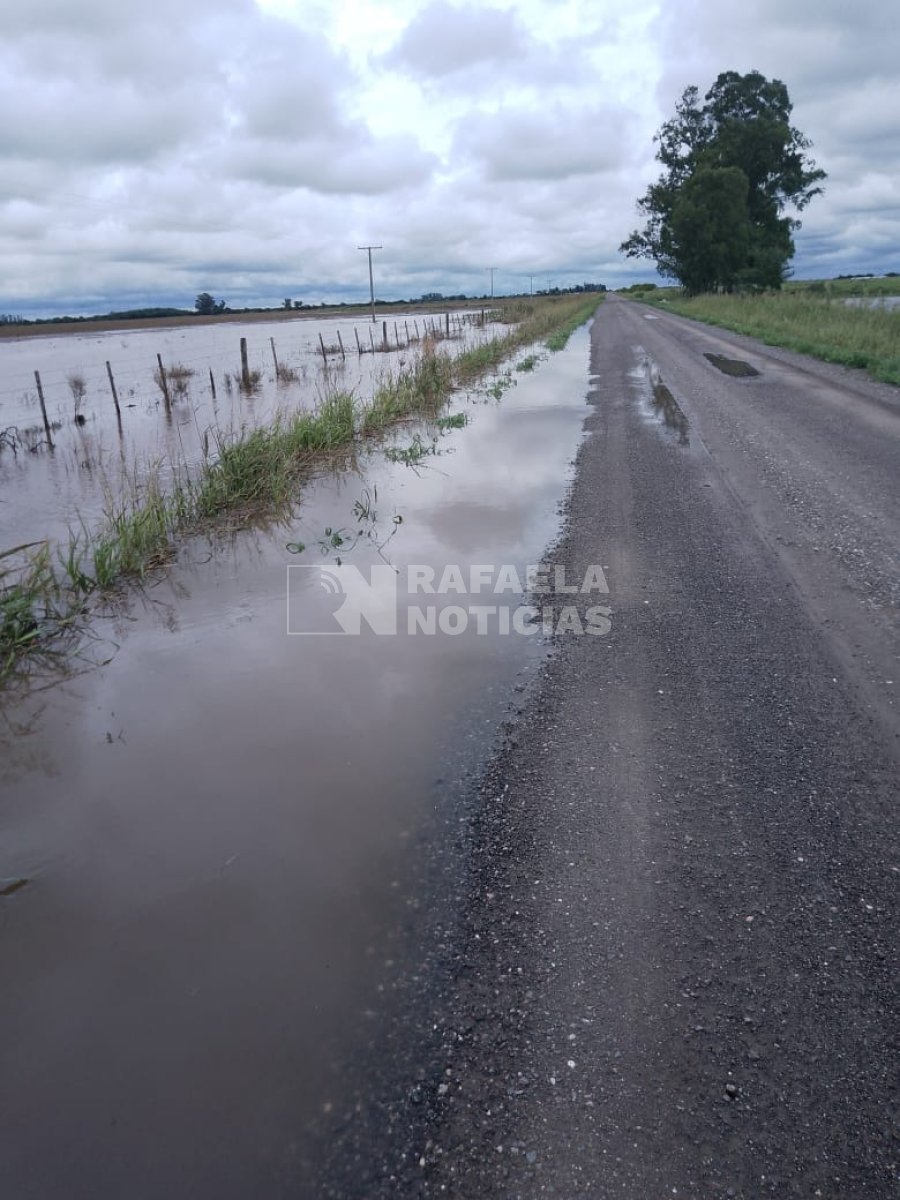 Anegamientos en Aurelia, departamento Castellanos.