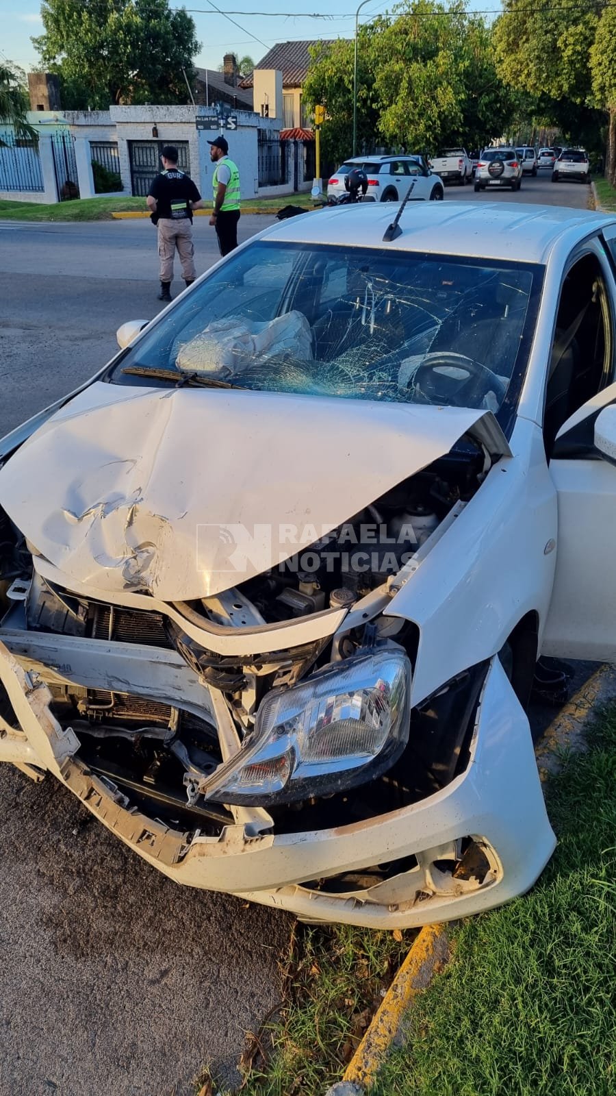 Estado en que qued&oacute; el veh&iacute;culo Toyota Etios.