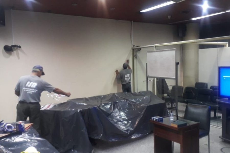 Los trabajos se realizan en varios tribunales.