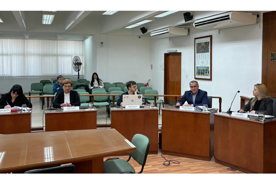 El bloque oficialista en el Concejo.