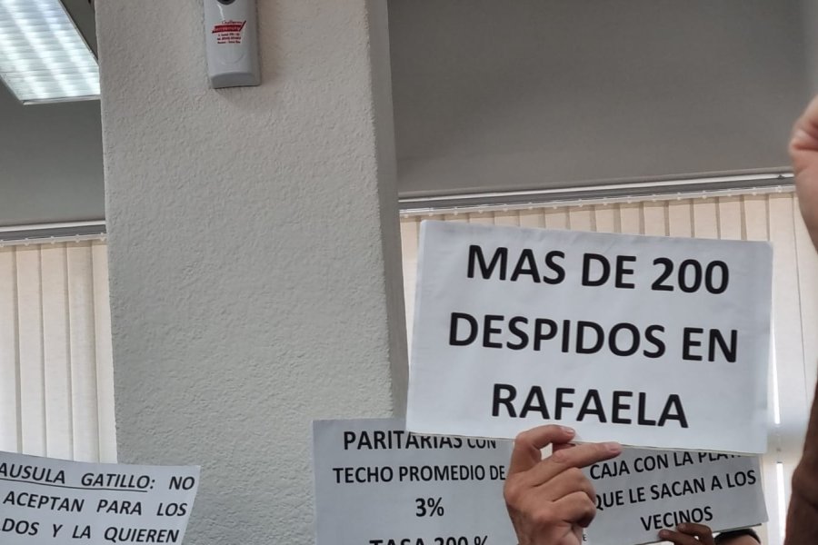 Una pancarta en alto, en la sesi&oacute;n del Concejo del jueves.
