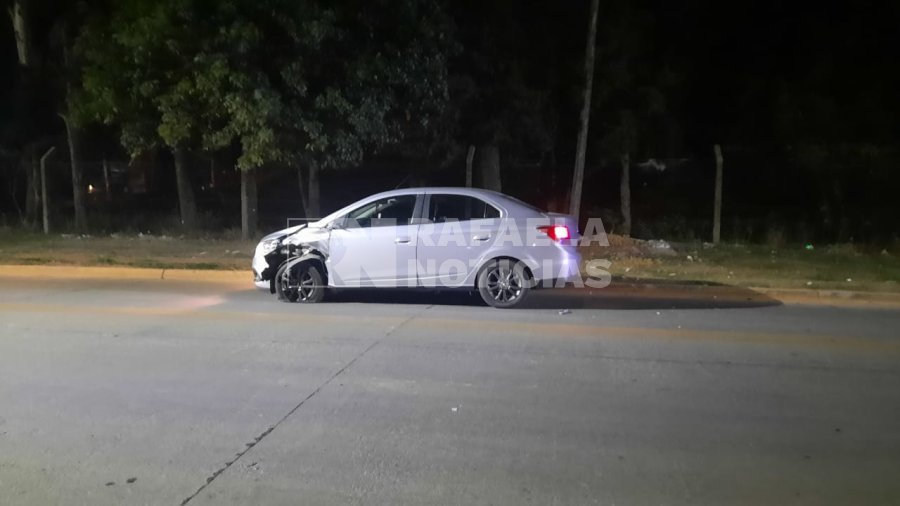 El auto involucrado en el accidente.