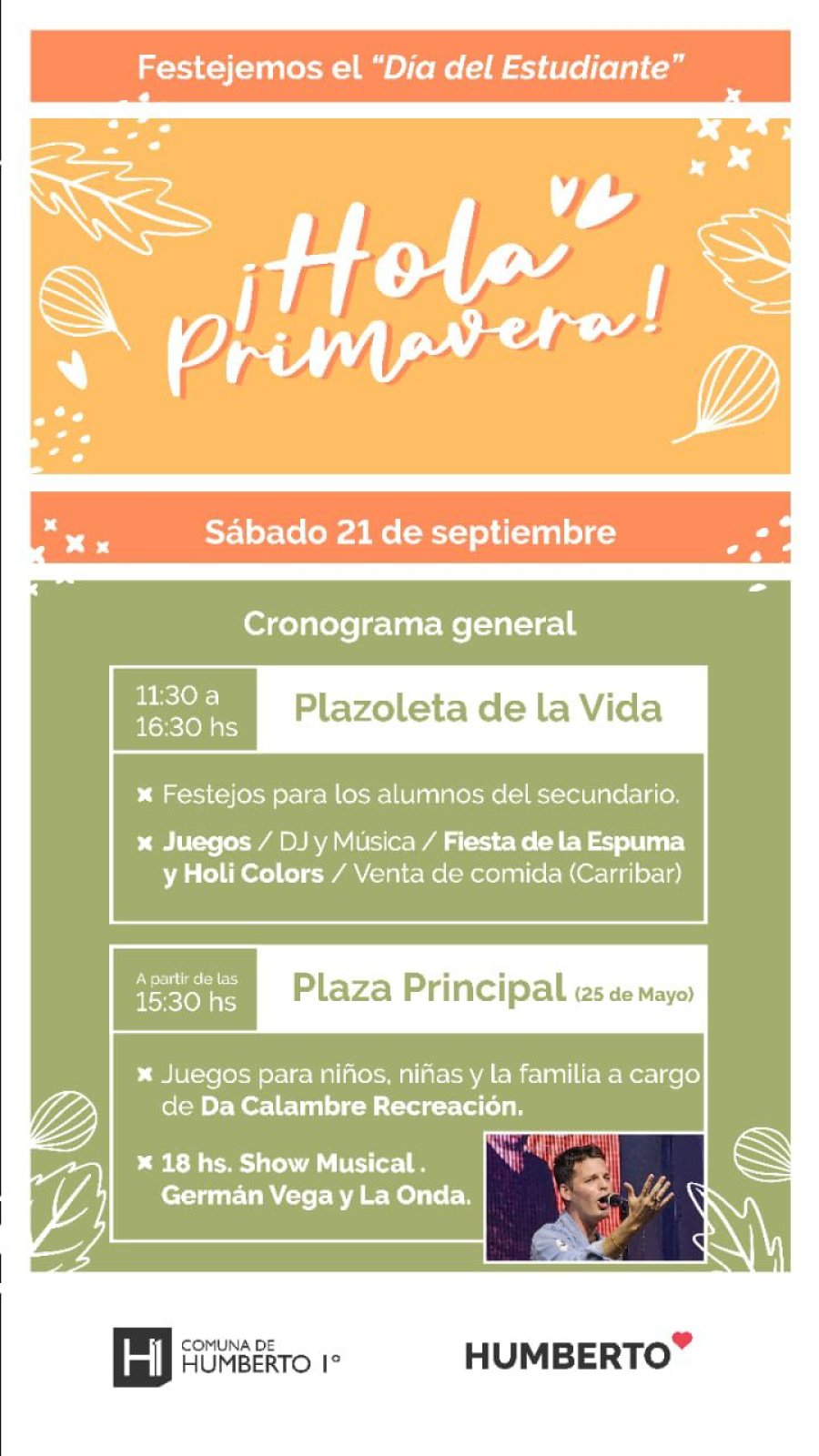 La agenda de actividades.