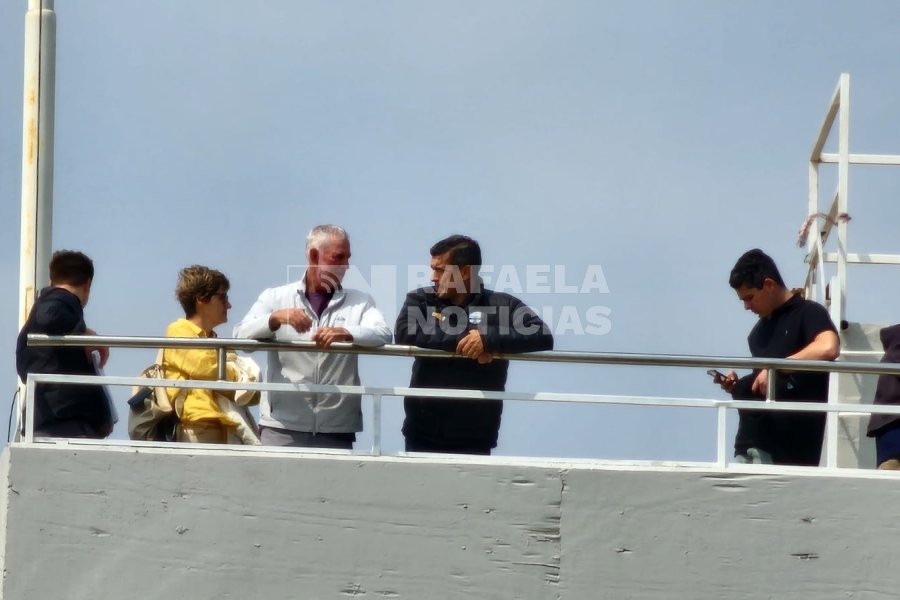 Tony Cotman y Ricardo Juncos, en la terraza de la torre de control del aut&ograve;dromo de Rafaela.