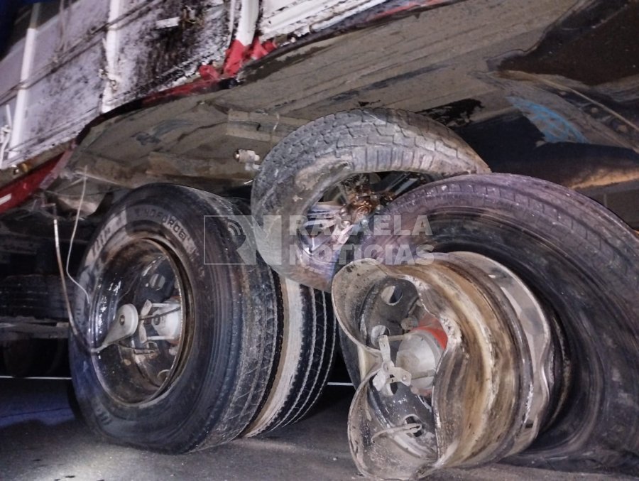 El impacto fue sobre la parte trasera del cami&oacute;n.