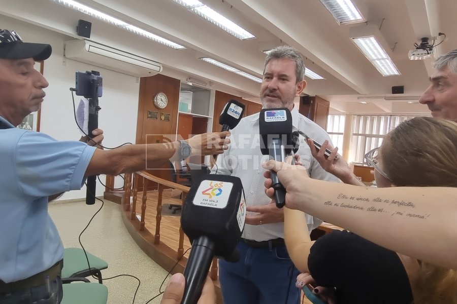 Edoard Schaffrath, Intendente de Naranjal, Paraguay, visit&oacute; Rafaela para una visita institucional y recorrer empresas locales