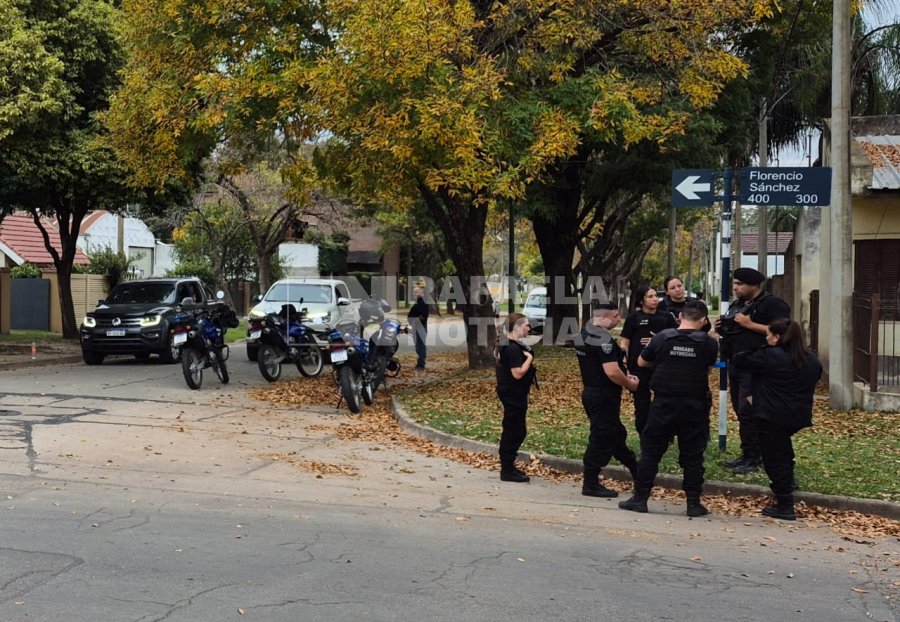 Presencia policial en el lugar, luego de ocurridos los hechos.