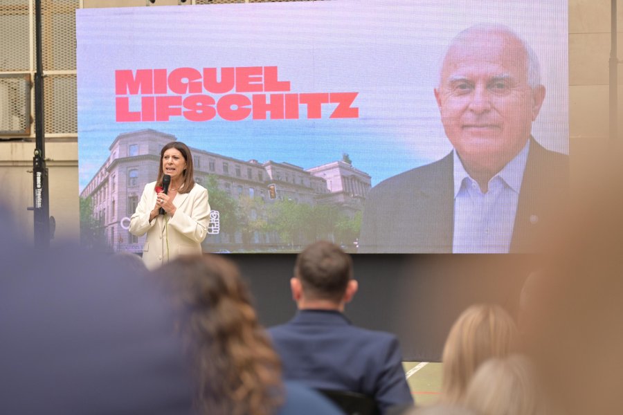 La presidenta de la C&aacute;mara de Diputados de la provincia y viuda del exgobernador Miguel Lifschitz, en el homenaje de este viernes.