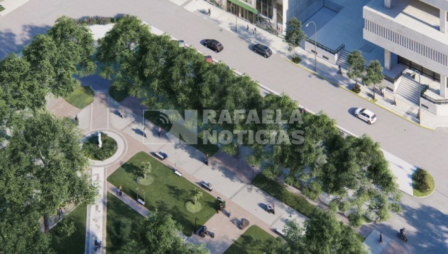 Vista de c&oacute;mo quedar&aacute; uno de los cuadrantes de la plaza luego de la intervenci&oacute;n.