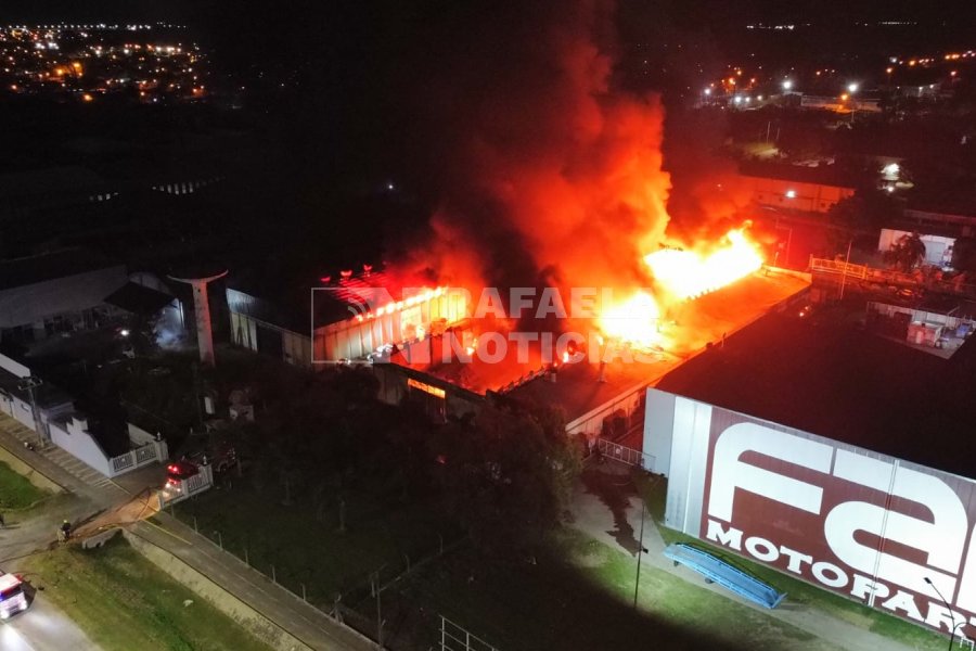 La eficaz labor de los bomberos impidi&oacute; que el fuego llegara a propagarse a f&aacute;bricas linderas.