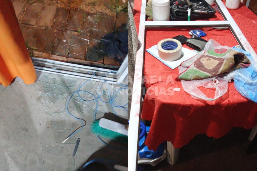 Detrozos en la vivienda de barrio Mora.
