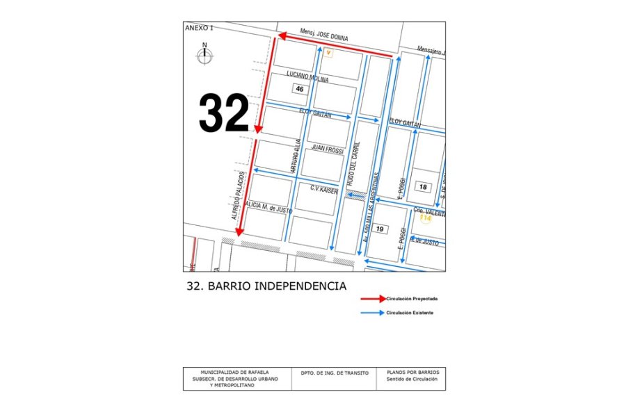 Ambas arterias se ubican en el barrio Independencia.