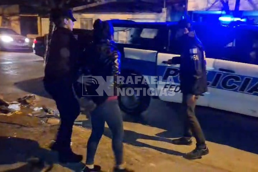 Momento de la detenci&oacute;n de la imputada.