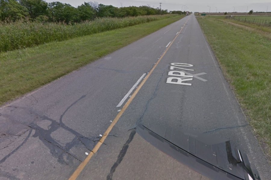 Ruta 70, sector que falta repavimentar.