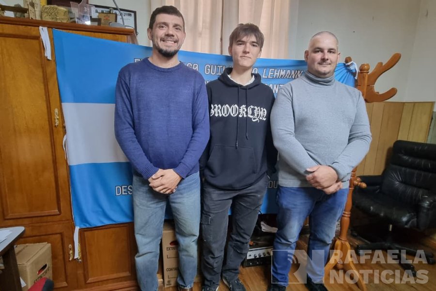 Tom&aacute;s junto a Luciano Perren y Walter Rohrmann