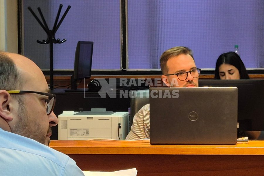 Fiscal Loyola y juez Stegmayer, durante las audiencias de este viernes.