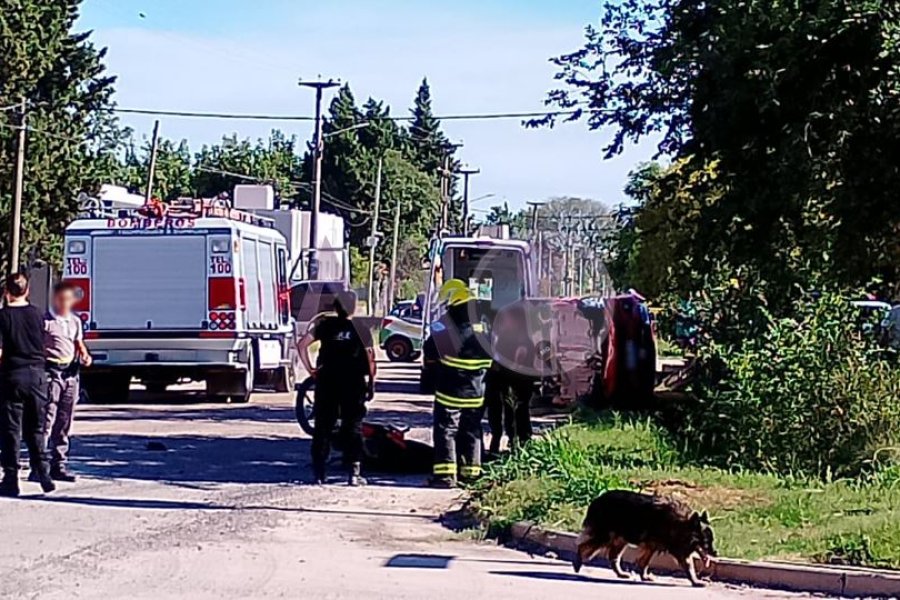 Imagen de la escena del accidente, publicado por M&oacute;vilquique