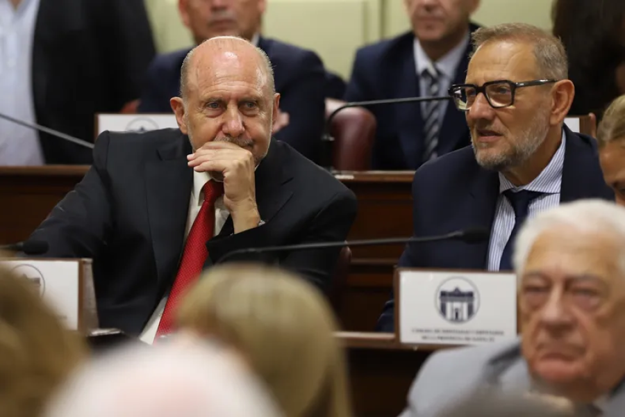 Diputados provinciales Omar Perotti y Marcos Corach.