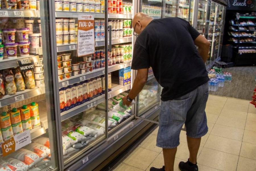 En valores constantes se consolida la baja en el consumo de l&aacute;cteos.