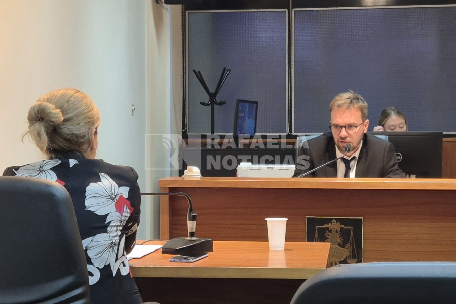 Korakis y Stegmayer, durante la audiencia de este jueves.